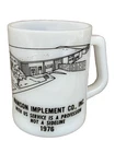 VTG 1976 JOHN DEERE  MANSON IMPLEMENT CO IOWA ADV MILK GLASS CUP