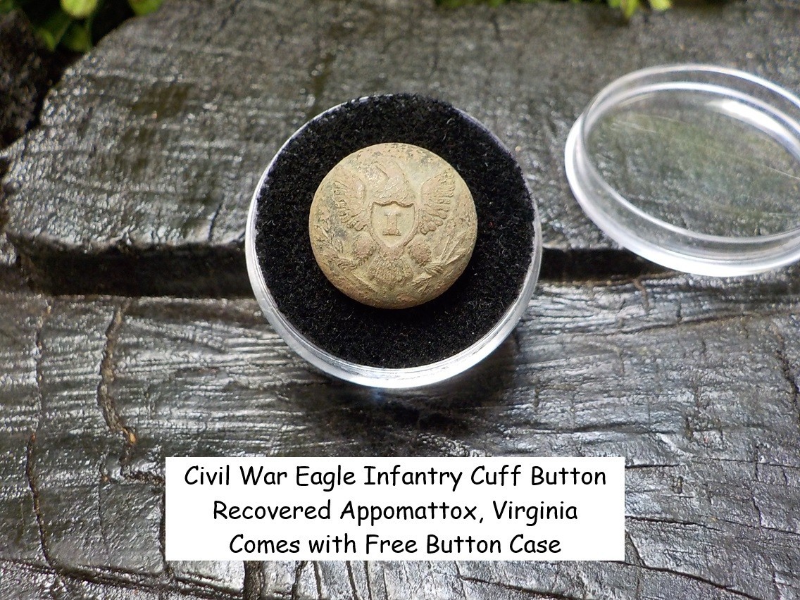 Recovered Buttons Old Rare Vintage Antique Civil War Relic Eagle Button Recovered Central ...