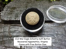 Old Rare Vintage Antique Civil War Relic Eagle Button Recovered Central Virginia