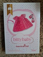 **SALE** AMERICAN GIRL BITTY BABY PINK PARTY-READY DRESS  BNIB