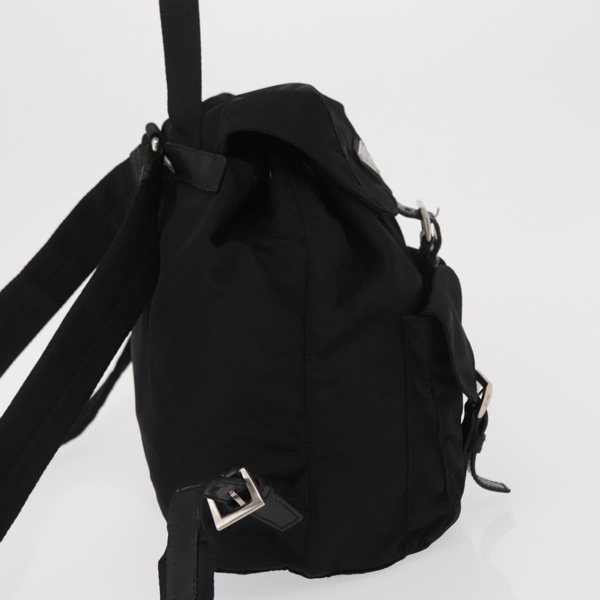 Prada Double Front Pocket Backpack Tessuto Black Nylon Backpack Bag Authentic thumbnail 4