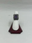 Sterling Silver 925 vintage amethyst ring(4.23g,sz-5.25)