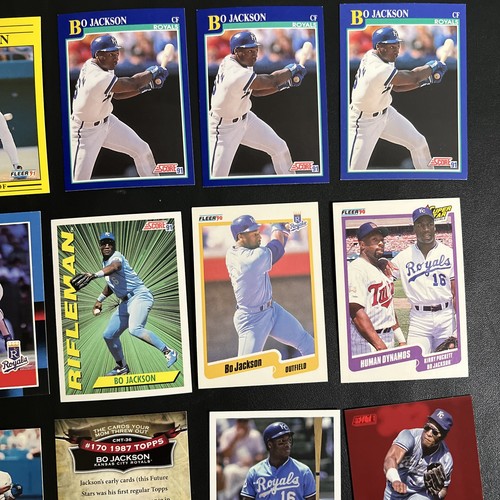 Bo Jackson 1987 Topps RC 38 Card Lot Total W/ Inserts Bo Breaker Topps Magazine - Picture 3 of 11