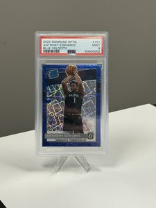2020 Donruss Optic Anthony Edwards Blue Velocity #151 PSA 9 (RC)