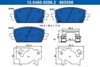 ATE Bremsbelagsatz Scheibenbremse 13.0460-5556.2 FüR Hyundai Santa FE 4 TM TMA 5