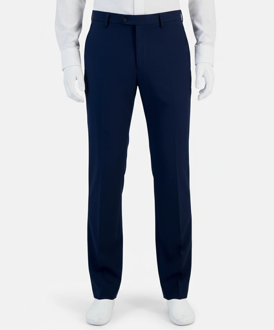 Perry Ellis Portfolio Men's Blue Slim-Fit Stretch Dress Pants Size: 36W 29L