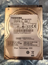 Genuine Toshiba G0-00733000 Wipe Technology Hard Drive MK1661GSYG
