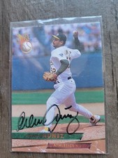 Edwin Nunez Signed 1993 Fleer Ultra Baseball Card #611 Athletics