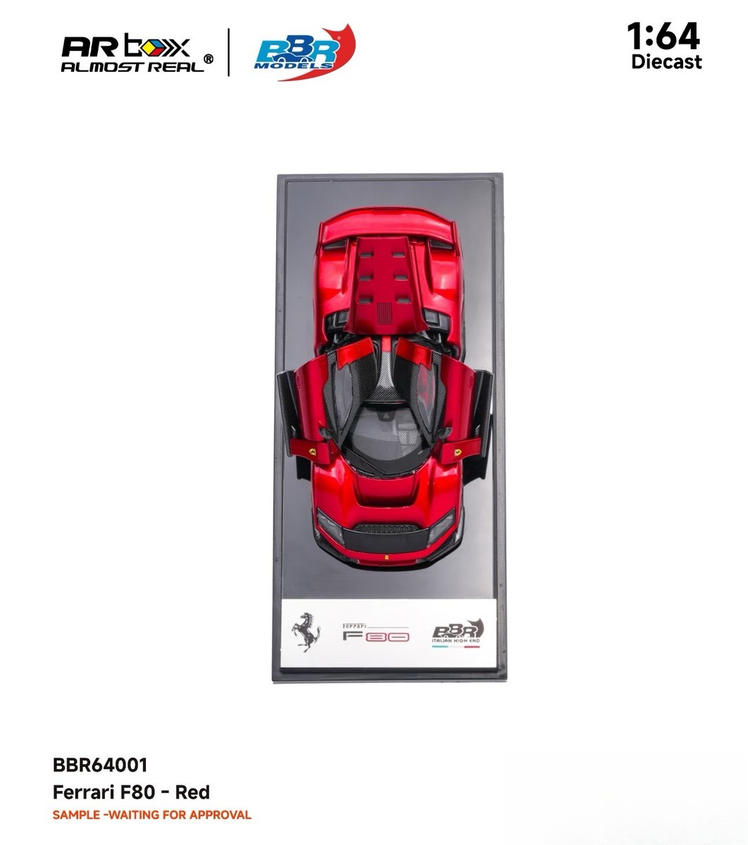 AR Box BBR 1:64 Ferrari F80 Classic Red Full Opening HEC Beijing