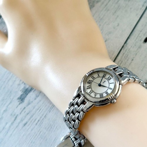 Yves Saint Laurent Used Watch Silver YSL Ladies Rare White x Silver - Picture 4 of 4