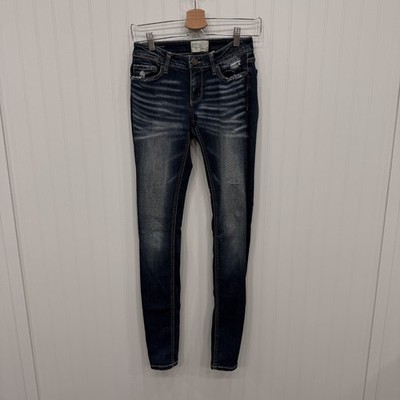 BKE Buckle Women's Size 25L Blue Stella Dark Wash Stretch Denim Skinny Jeans