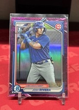 2024 Bowman 1st Chrome JOSH RIVERA PINK FUSCHIA LUNAR /199 - Chicago CUBS