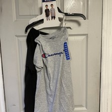 champion Boy's Kids Grey/Black 2-Pack Tee 1852808 Sizes L 14/16 - NWT