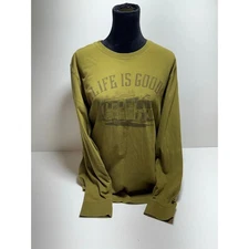 Life Is Good Sz L Green Do What You Love Love What You Do Long Sleeve T Shirt 