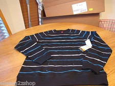 Boy's kids youth black stripe Hanky Quiksilver sweat shirt XL 20 surf skate NWT