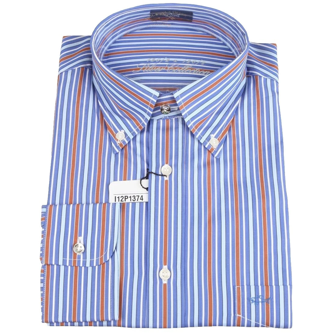Paul & Shark Striped Long Sleeve Casual Button-Down Shirts for Men