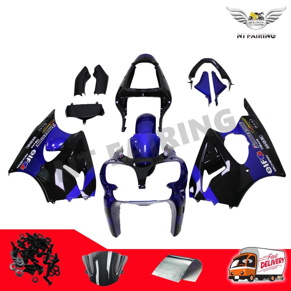 MS Injection ABS Fairing Blue Black Fit for Kawasaki 2000-2002
