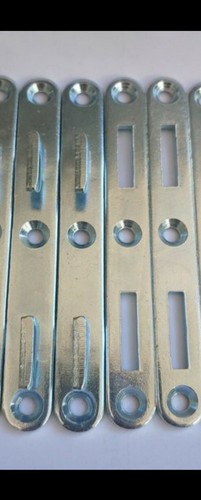 Set of 4 Metal Plates with Hooks for Wooden Bed Rails Fastener Kit. Brand New - Bild 4 von 8