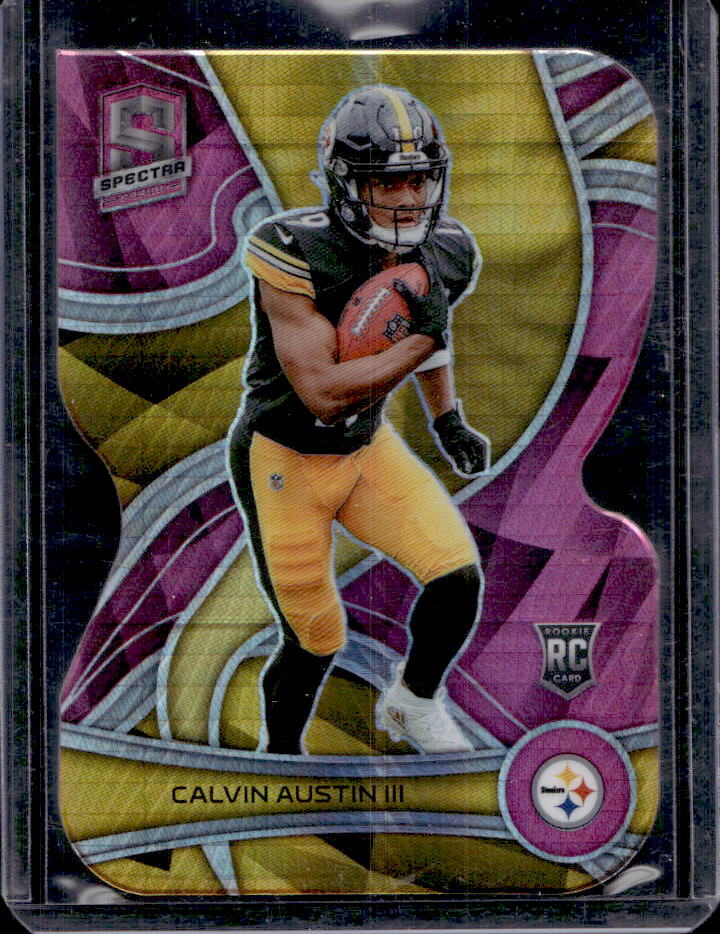 2022 Panini Spectra Calvin Austin III Neon Pink Die Cut RC #/20 #176