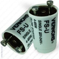 Fluorescent Glow Starter with Condenser 2 Pack, 4-65W  220v-240v Universal (FSU)