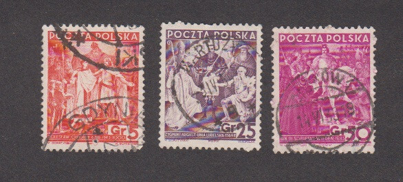 Poland 1938. 20th Anniversary of Republic. Boleslaw the Brave # 320, 324, 327
