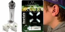 LiveMus!c HearSafe Ear Plugs with Silicone Triple Flange and Large 
