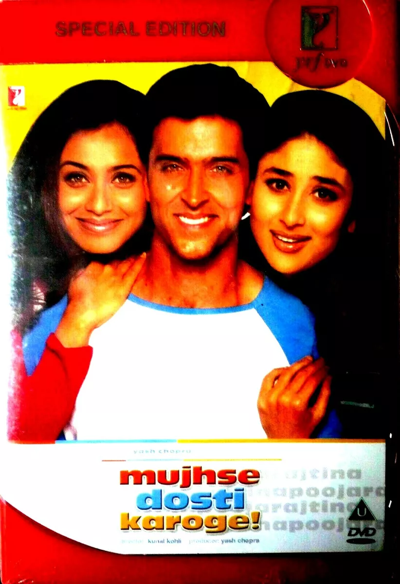 MUJHSE DOSTI KAROGE Hrithik Roshan Rani Mukerji NEW BOLLYWOOD DVD