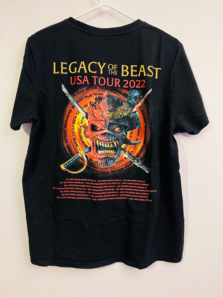 Iron Maiden Concert t-shirt 2022 US Tour Dates Legacy of the Beast