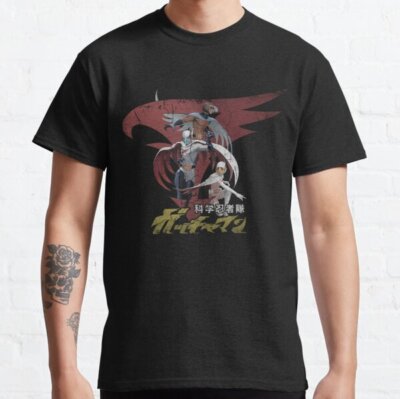 New Battle of the Planets, Gatchaman Classic T-Shirt,black