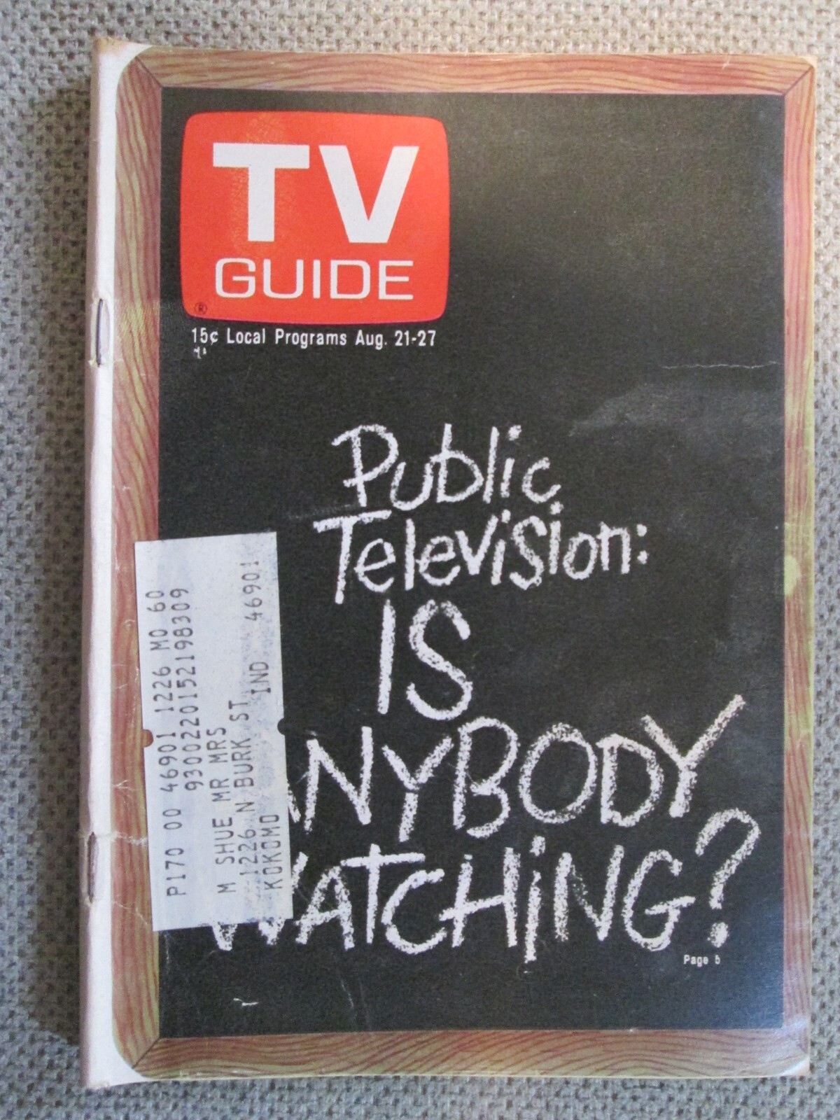 TV GUIDE 1971 August 21 27 Public Television Connie Stevens Meet TVs Warm Cop