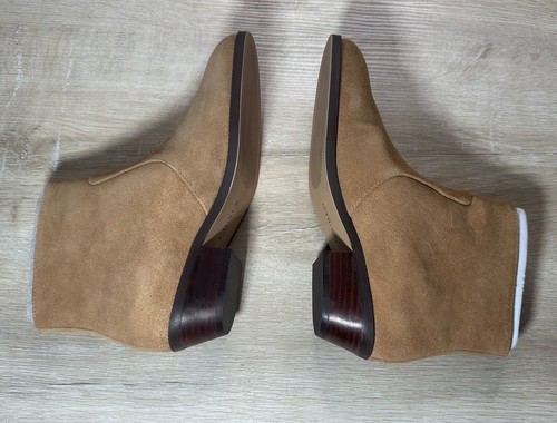 Nuevo con etiquetas Polo Ralph Lauren Botas para Mujer Beige 7.5B Prudence Tobillo Camello Gamuza Cuero - Imagen 9 de 9