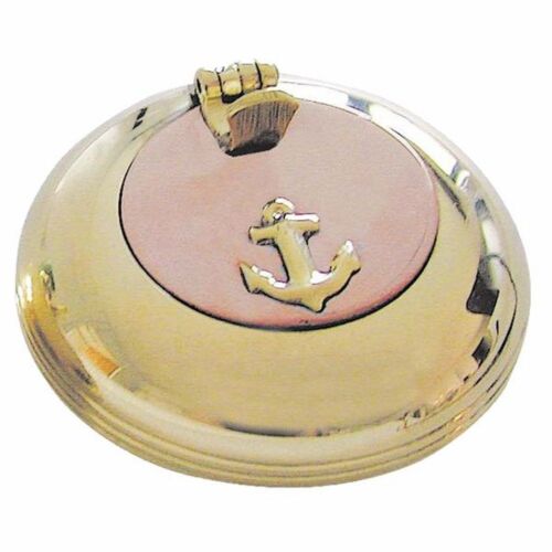 Folding ashtray, maritime ashtray bicolor, brass with copper lid 6 cm - Picture 1 of 1