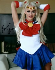 Emma Hix Sexy In A Cosplay Outfit Signed 8x10 Photo Adult Model COA Proof 42B