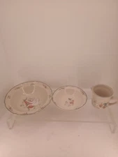 Vtg Lot International China  Marmalade Goose 9"Serving Bowl, Creamer &  7" Bowl