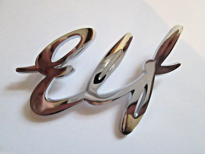 ELF SCRIPT - CHROME PLATED BADGE - BRAND NEW - ALA5018 - GOOD QUALITY - c079