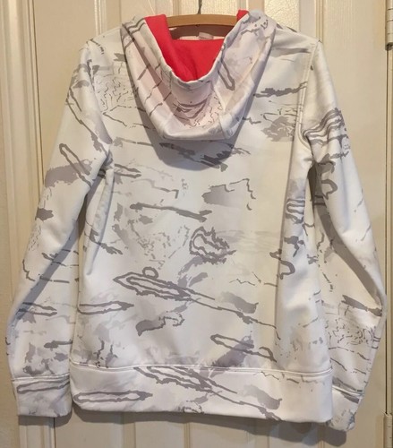 EXCELENTE UNDER ARMOUR Mujer’s Cold Gear Sudadera con Capucha BLANCO ROSA PEQUEÑO - Imagen 2 de 5