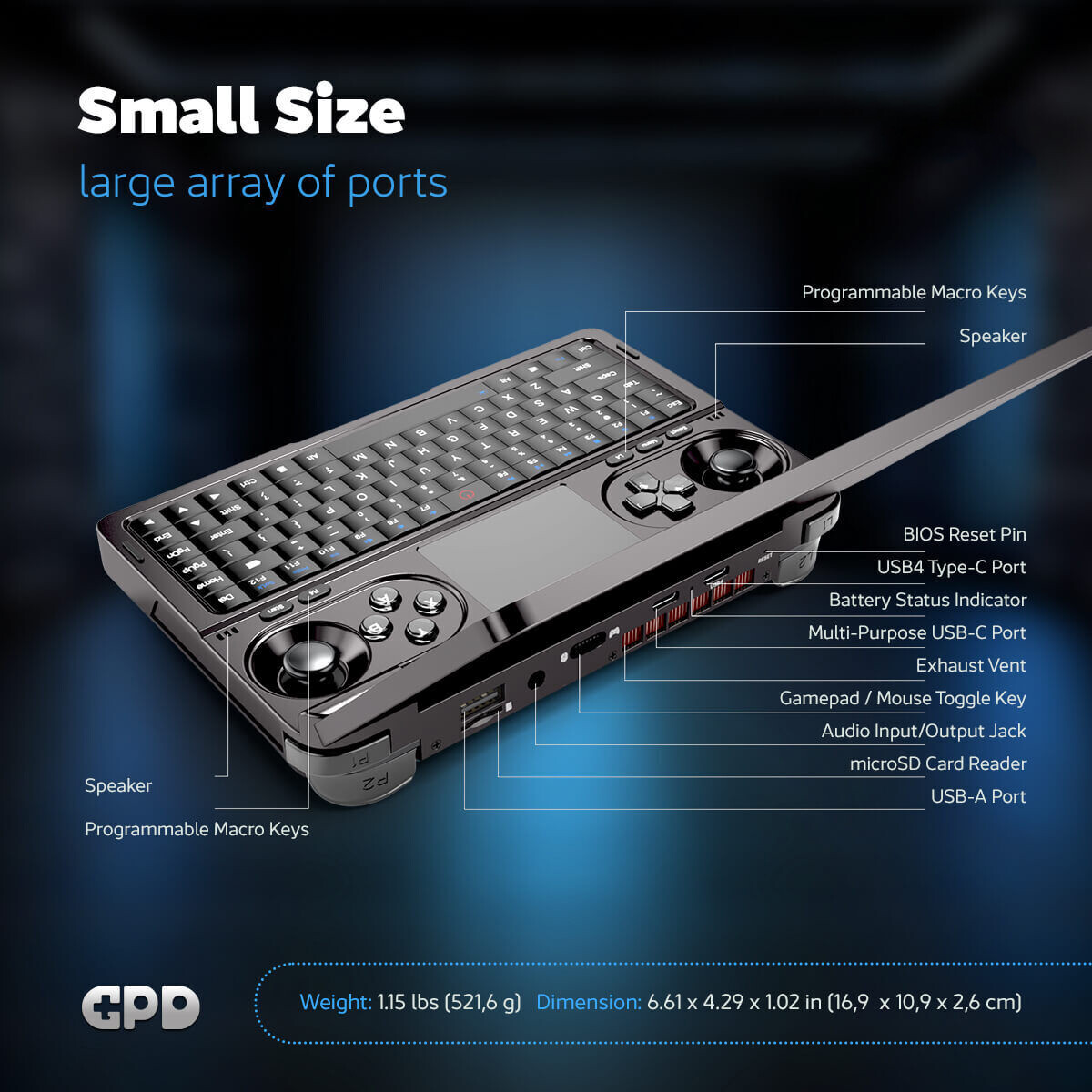GPD WIN Mini 2025 Handheld MINI PC AMD Ryzen AI 9 HX370 / 8840U