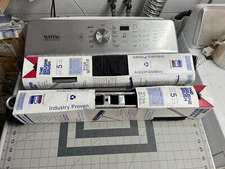 2-pack lot Bruske Products 2154 Brush Broom Medium Bristle Head Bolt on w/ brace