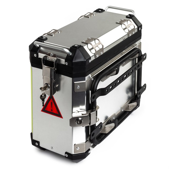 Left Side Motorcycle Suitcase APRO Aluminum 30L Silver eBay