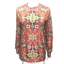NEW EXCLUSIVE Floral Polyester Sweatshirt Sz S