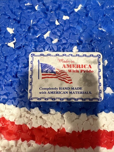 Rare Vtg American Flag Melted Popcorn Plastic 4th July Decoration USA Patriotic - Picture 5 of 6