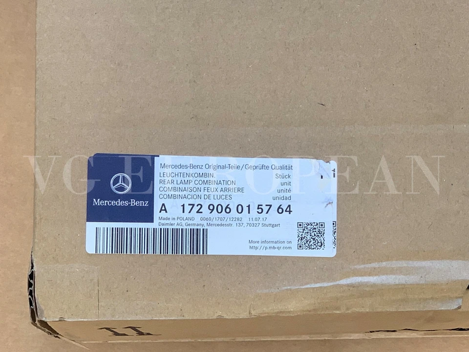 Luz trasera izquierda genuina Mercedes-Benz Clase SLK, lámpara trasera NUEVA SLK250 SLK350 AMG Foto 2 de 4