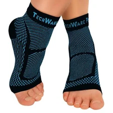Ankle Brace Compression Sleeve - Relieves Achilles Tendonitis Joint Pain. Pla...