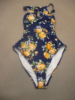 NWT CUPSHE Size M Womens Multicolor Lined Wireless One-Piece Swimming Suit 3K