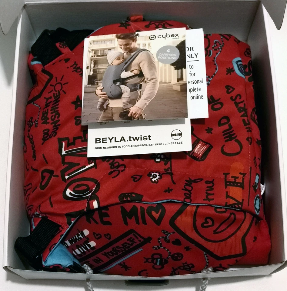 CYBEX Gold - Beyla.Twist Love Red - Baby Carrier - Marsupio neonati - NUOVO - Immagine 2 di 4