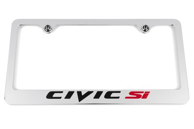 Honda Civic Si License Plate Frame USA Made Satin Black Engraved Aluminum