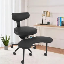 ELECWISH Criss Cross Legged Chair with Wheels, Meditation Chair, ADHD Yoga Chair