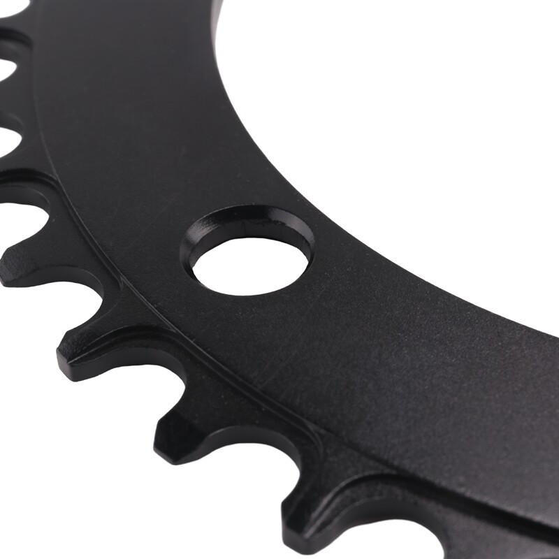 Pédalier Pliant BMX Avec Manivelle 170mm Et Plateau Unique 130BCD - Plateau Au Choix (45T à 58T), Aluminium Noir