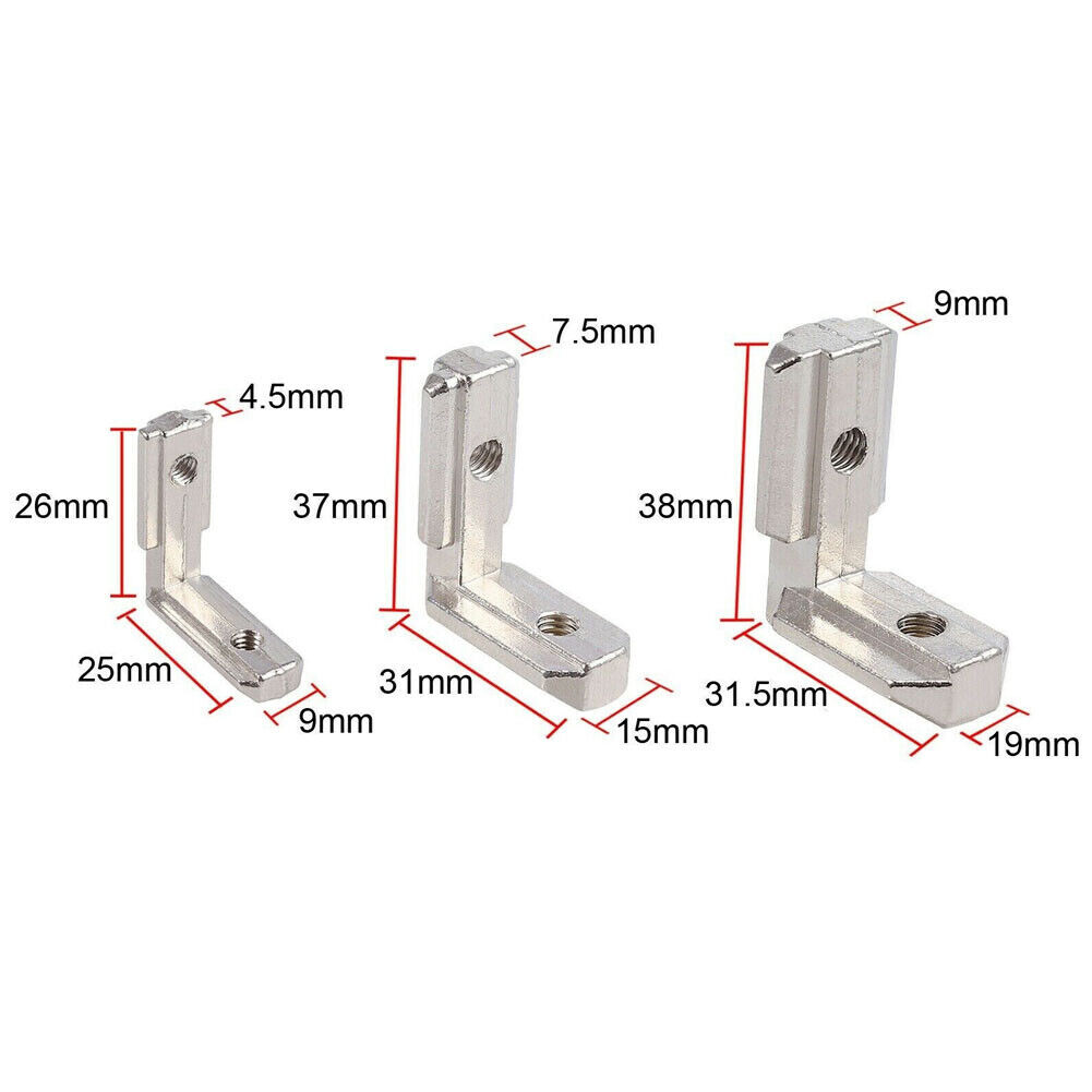10x Innenwinkel Aluprofil Verbinder Nut 5 / 6 / 8 / 10 Winkel - 90 Grad 10x Innenwinkel Aluprofil Verbinder Nut 5 / 6 / 8 / 10 Winkel - 90 Grad