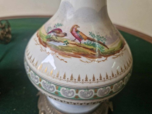 ANTICA COPPIA DI LUMI - LAMPADE FRANCESI, A PETROLIO, MODIFICATE - Picture 7 of 8